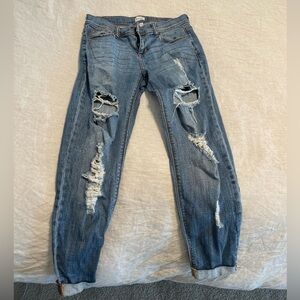 Sneak Peek Blue Distressed/Ripped Jeans